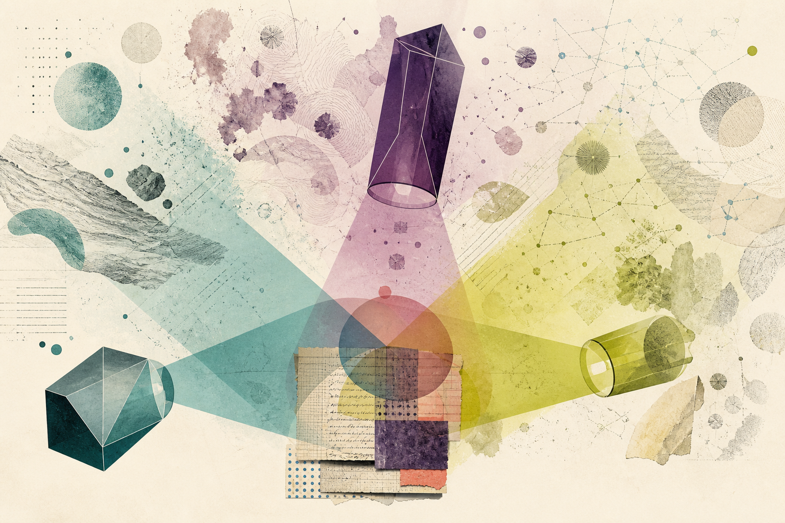 Three distinct lenses reveal different structures in the same body of evidence.